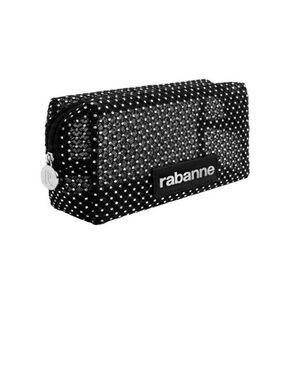 Paco Rabanne Black Rhinestone-Embellished Cosmetic Pouch